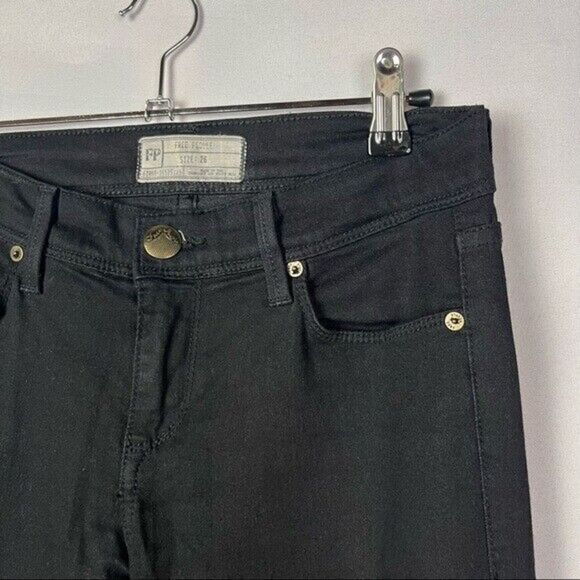 Free People Black Mid Rise Skinny Jeans 26 - Picture 4 of 4
